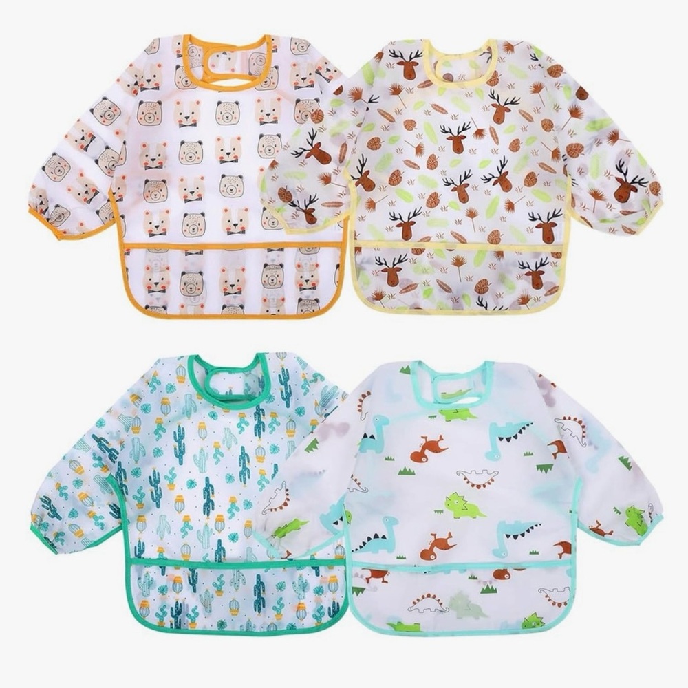 Colorful Kids Waterproof Bib Set